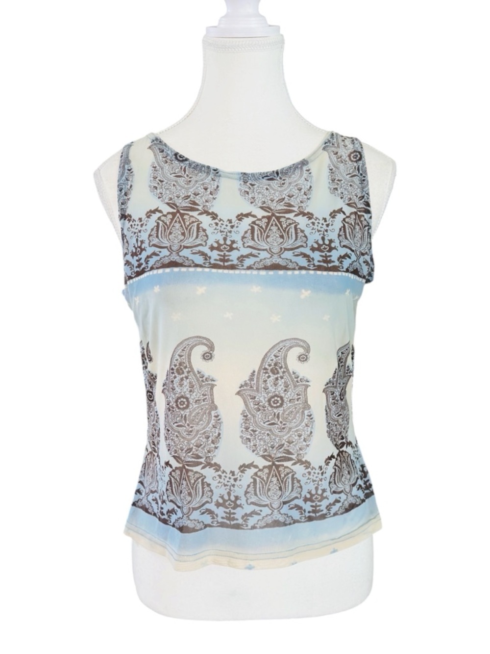 Uncivilized Sheer Paisley Print Tank Top – Size XS/S